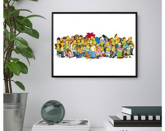 The Simpsons Poster: Classic Cartoon Wall Art (Digital Download)
