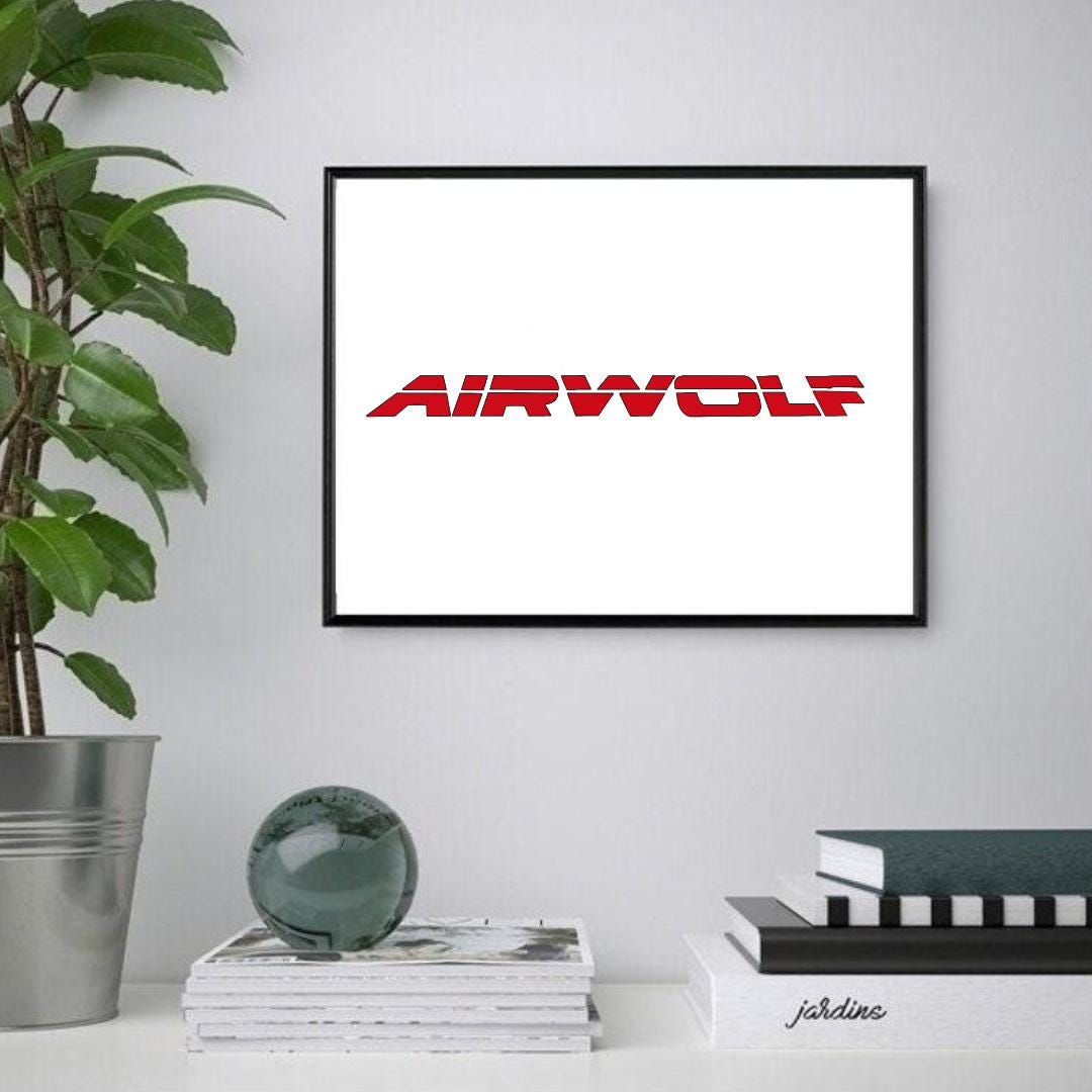 Airwolf Emblem Logo Poster/print - Classic TV PNG File (digital ...