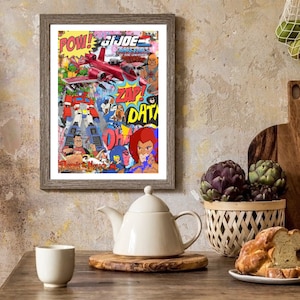 レトロな80年代の漫画ポスター/プリント、クラシックな漫画の印刷可能な壁アート、インスタントデジタルダウンロード。ユニークなギフト。直前のギフト