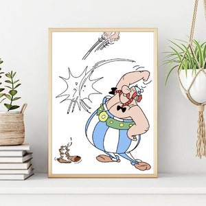 Obelix Poster/Print, Asterix Classic Cartoon Wall Print, Printable Wall Art, Instant Digital Download. Unique Gift.Last Minute Gift
