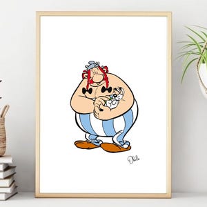 Obelix Poster/Print, Cartoon Wall Print, Printable Wall Art, Instant Digital Download, Unique Last Minute Gift