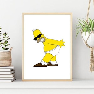 The Simpsons badkamer, toilet, slaapkamer poster/print, klassieke strip/cartoon muur print, afdrukbare muur kunst, instant digitale download. Uniek cadeau