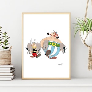 Asterix & Obelix Poster/Print, Cartoon Wall Print, Printable Wall Art, Instant Digital Download. Unique Gift.Last Minute Gift