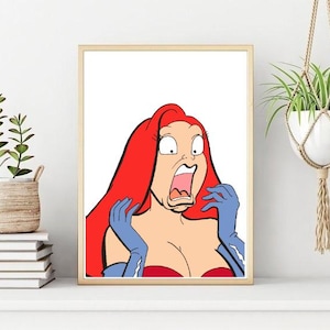 Who Framed Roger Rabbit Poster/Print, Jessica Rabbit Wall Print, Printable Wall Art, Instant Digital Download. Unique Gift.Last Minute Gift