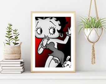 Betty Boop Poster: Vintage Cartoon Wall Art (Digital Download)