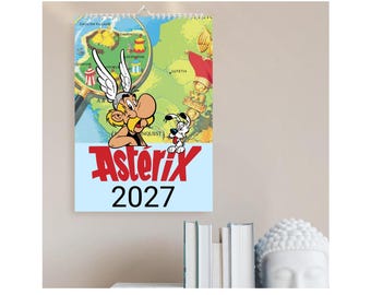 Asterix 2027 Wall Calendar: Printable A4 Monthly Planner (Digital Download)