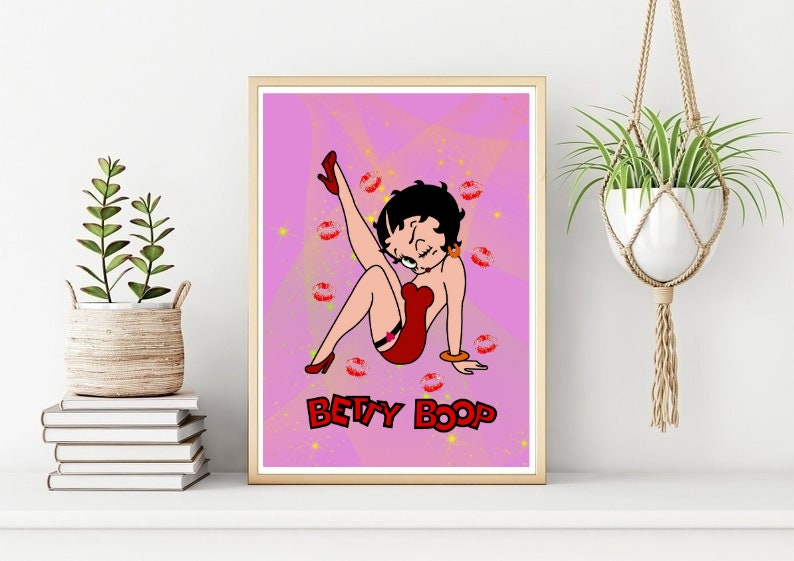 Betty Boop Poster: Retro Cartoon Wall Art (digital Download) - Etsy