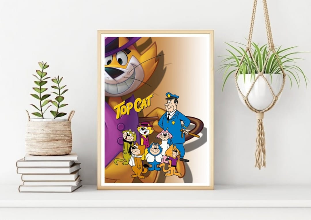 Top Cat Poster/print, Classic Cartoon Character Wall Print, Printable
