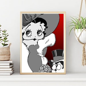 Betty Boop Print/Poster, Classic Character Wall Print, Printable Wall Art, Instant Digital Download, Unique GiftLast Minute Gift
