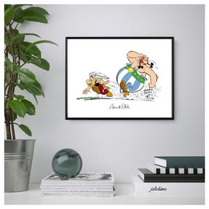 Asterix, Obelix & Dogmatix Poster/Print, Cartoon Wall Print, Printable Wall Art, Instant Digital Download. Unique Gift.Last Minute Gift
