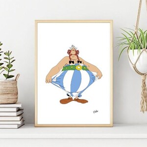 Obelix Poster/Print, Cartoon Wall Print, Printable Wall Art, Instant Digital Download, Unique Last Minute Gift