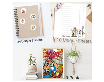 Asterix & Obelix Printable Bundle , Classic Cartoon Character Collection (Digital Download)