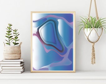 Abstract Wall Art, Printable Poster, Instant Digital Download. Unique Gift.