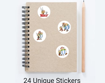 Asterix & Obelix Stickers: A4 Printable Character Sheet (Digital Download)