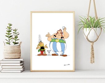 Asterix & Obelix Cartoon Print: Dogmatix, A4 (Digital Download) Unique Last Minute Gift. Digital Art