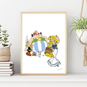 Asterix & Obelix Poster/Print, Cartoon Wall Print, Printable Wall Art, Instant Digital Download. Unique Gift.Last Minute Gift