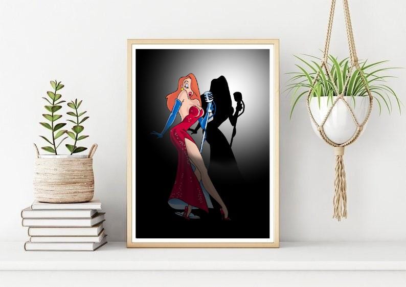 Jessica Rabbit Poster: Who Framed Roger Rabbit Wall Art (digital ...