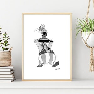 Asterix & Obelix Poster/Print, Cartoon Wall Print, Printable Wall Art, Instant Digital Download. Unique Gift.Last Minute Gift