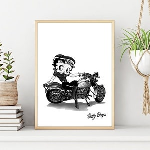 Betty Boop Poster/Print, Cartoon Wall Print, Betty Boop Printable Wall Art, Instant Digital Download, Home Printable. Unique Gift.