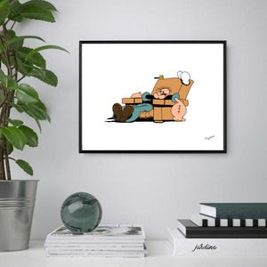 Popeye Poster/Print, Popeye Wall Art, Cartoon Character Wall Print, Printable Popeye Instant Digital Download. Unique Last Minute Gift.