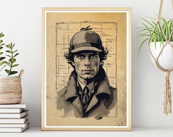 Sherlock Holmes Art Print: Classic Character Wall Decor (Digital Download)