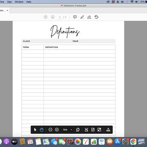 Definitions PDF Printable for Nursing, Medical, Law Students - Etsy