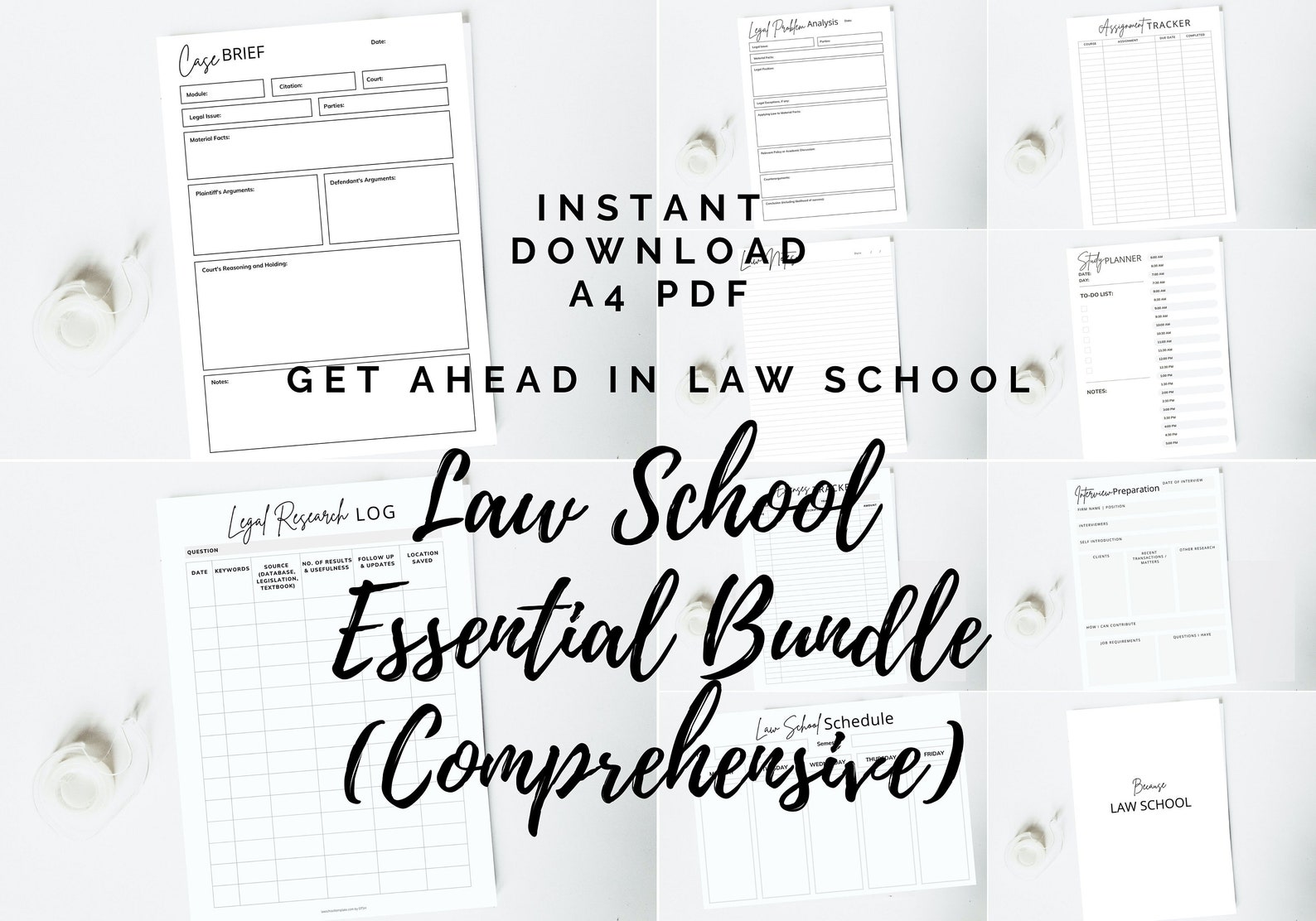 Law School Planner Comprehensive Bundle Legal Case Brief - Etsy