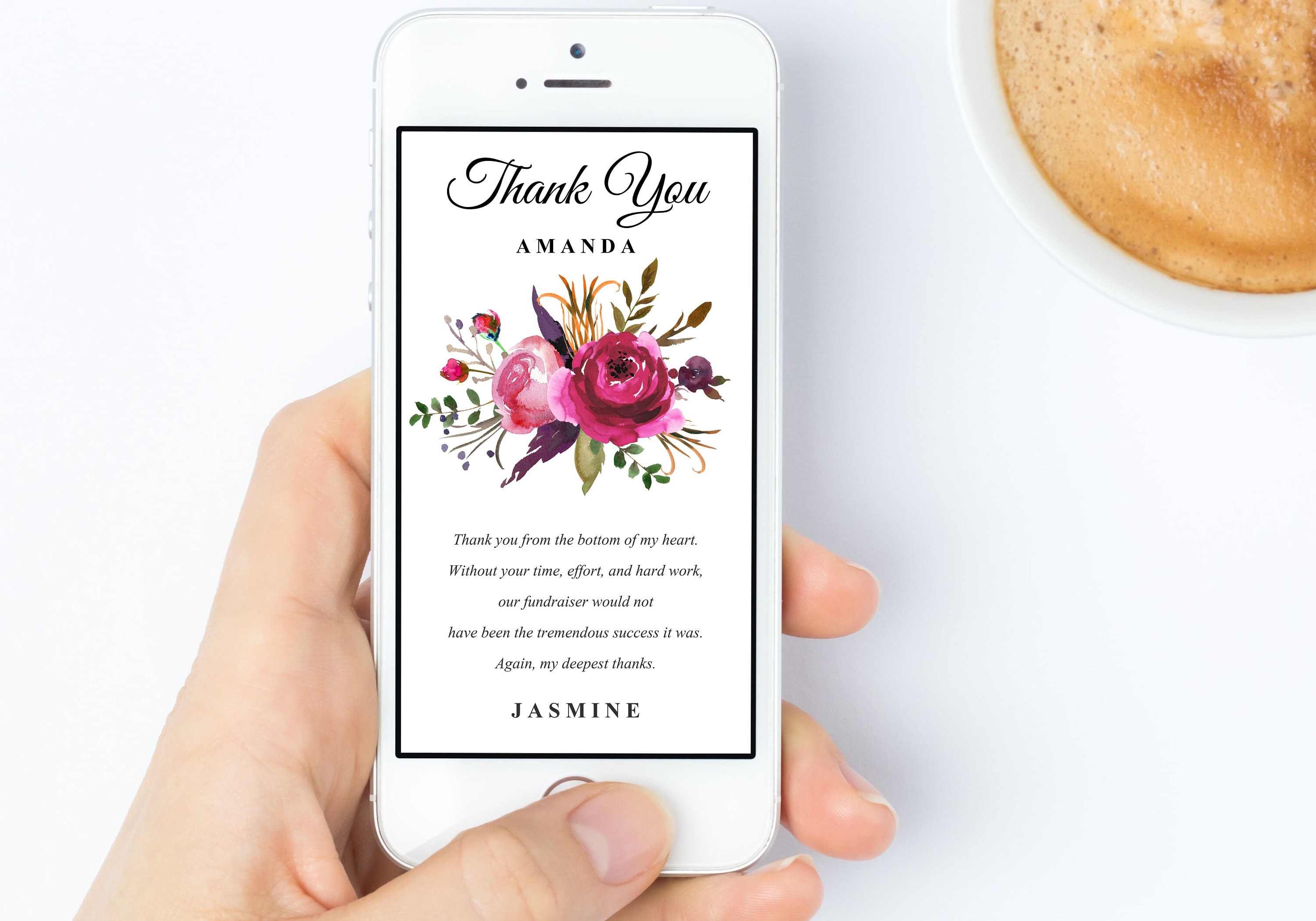 Virtual Thank You Card Digital Thank You Cards Thank You Etsy