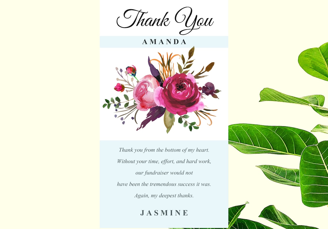 Virtual Thank You Card Digital Thank You Cards Thank You Etsy