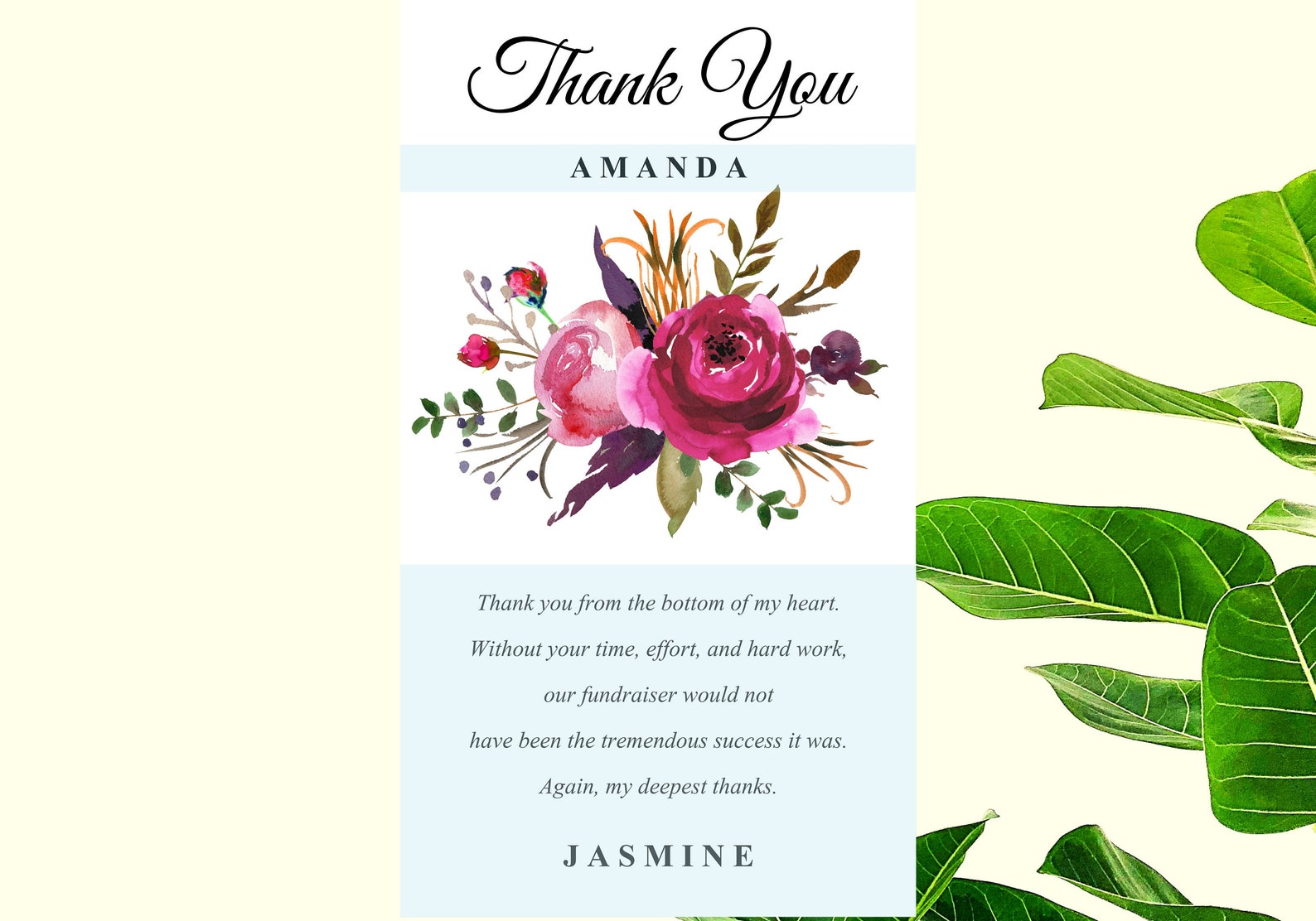 Virtual Thank You Card Digital Thank You Cards Thank You Etsy