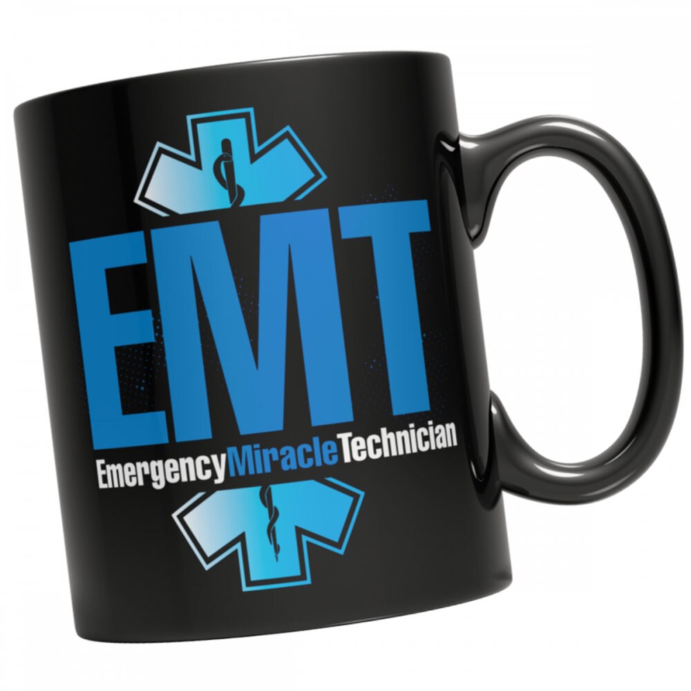 EMT Coffee Mug Gift Emergency Miracle Technician Black Etsy