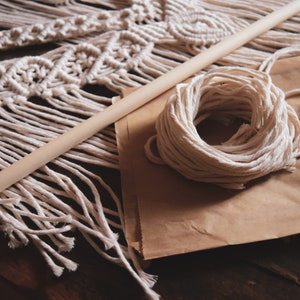 Macrame Kit KIT for Large Macrame Wall Hanging Macrame DIY Macrame Patterns Beginner Macrame Kit image 2