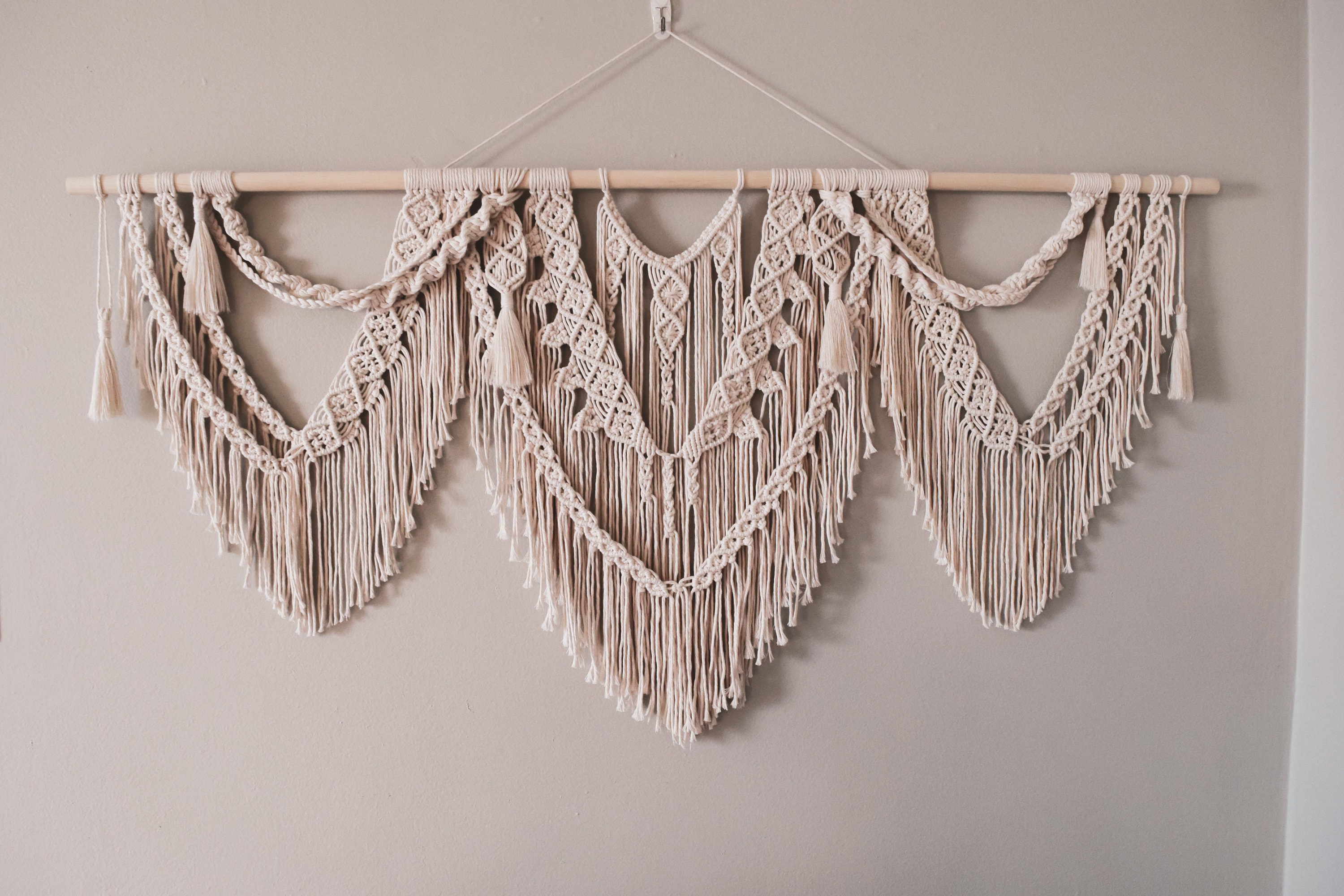 XL Macrame Pattern | ‘Journey’ | Written PDF w/ photos by BerryandClo…
