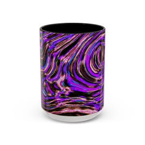 Caneca de Café com Detalhes Abstratos Vibrantes | Presente Único para Amantes da Arte, Decoração de Casa, Aniversário, Entusiastas do Café, Criatividade