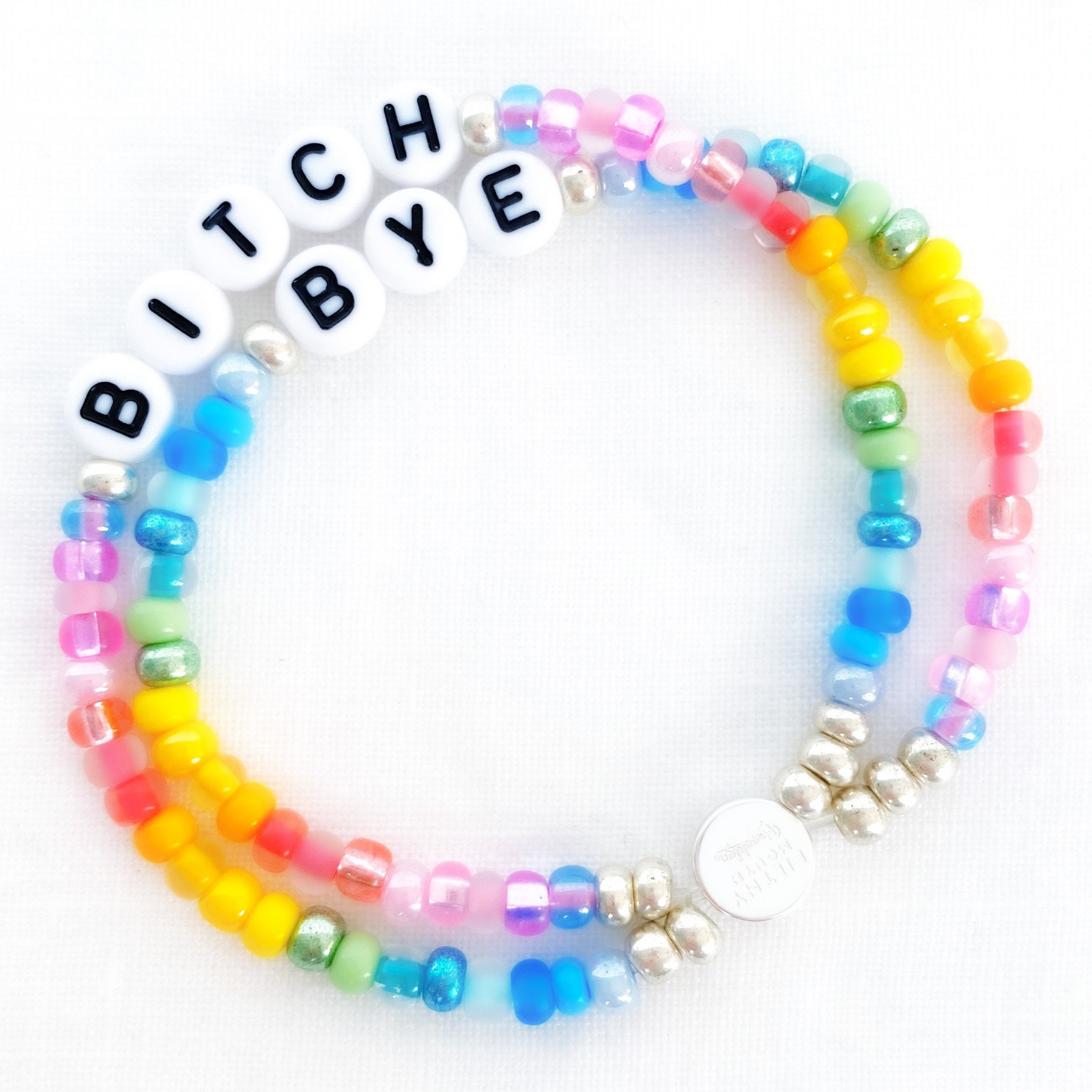 Rainbow Custom Word Bracelet Saying Bracelet Word Bracelet Etsy