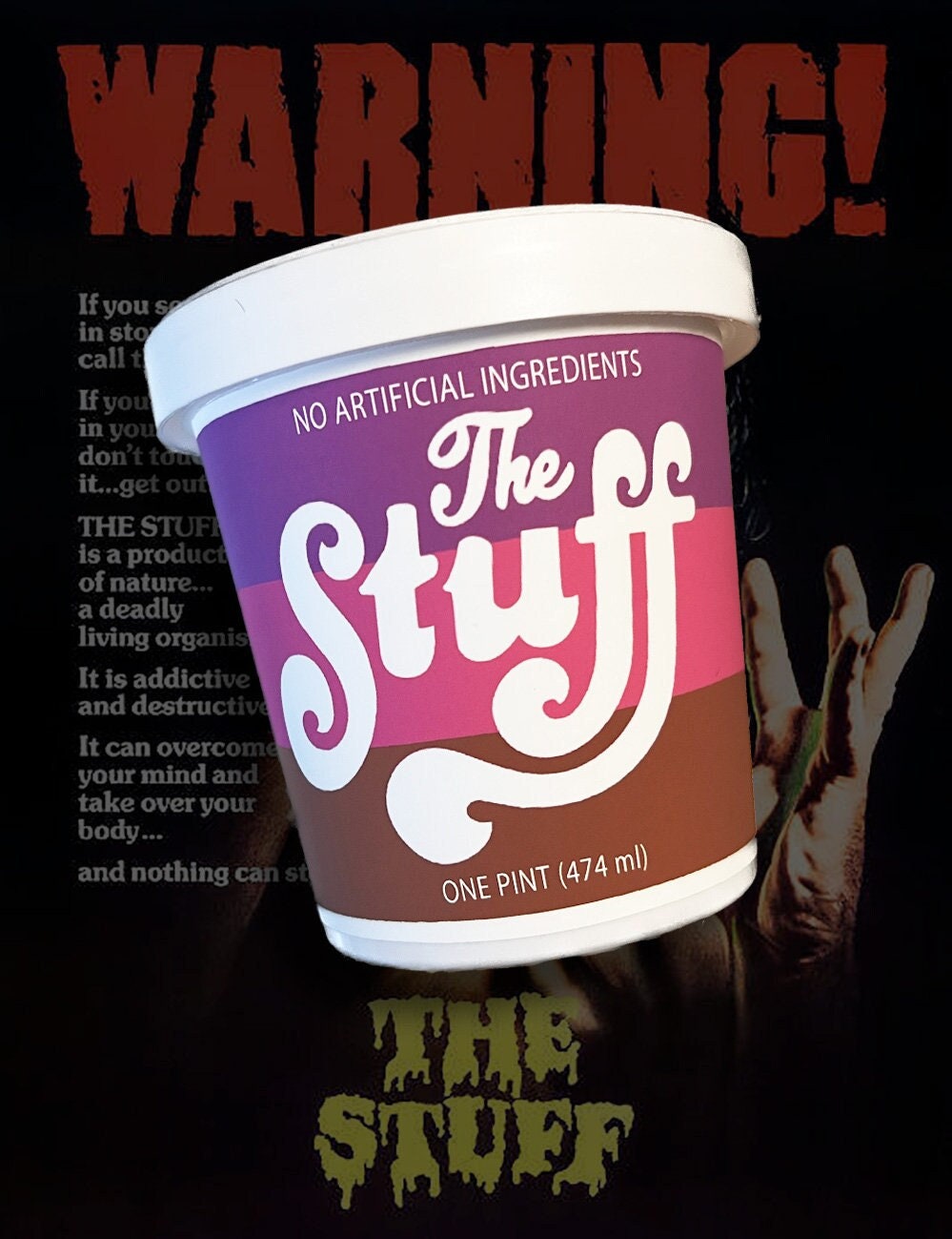 The Stuff Screen-Used The Stuff Container original movie prop
