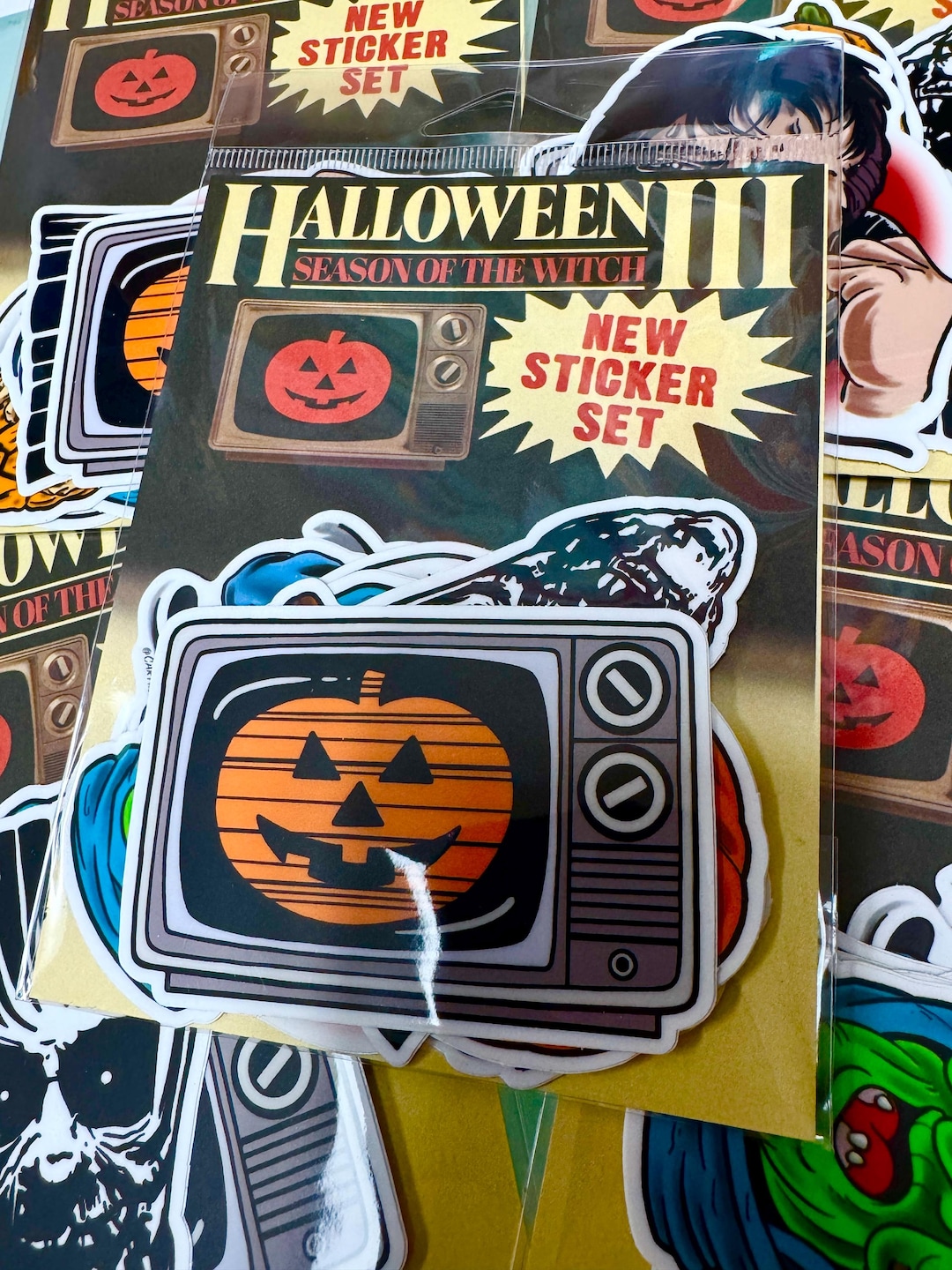 Halloween 3 Season of the Witch Sticker Pack New 7 Piece Silver ...