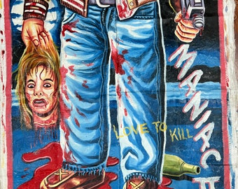 Maniac Ghana Horror Movie Poster Painting - Etsy