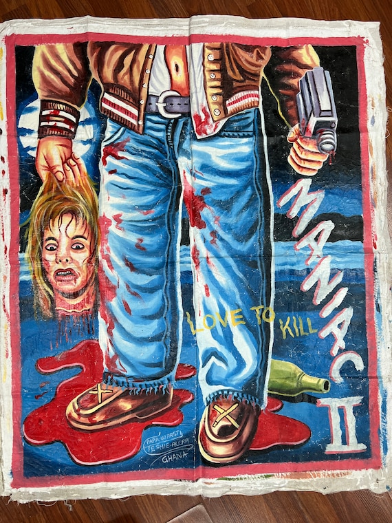 Maniac Ghana Horror Movie Poster Painting - Etsy