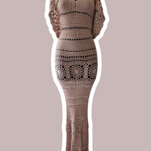 Handmade crochet maxi dress