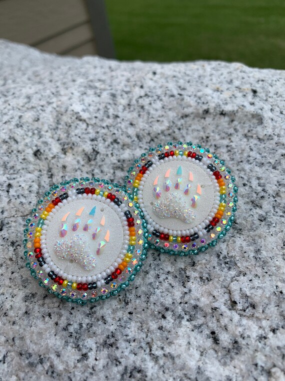 Native American White Claw Beaded 