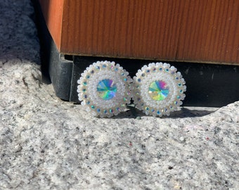 Native American Beaded Powwow Post Earrings