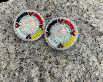 Native American Beaded Turtle Earrings