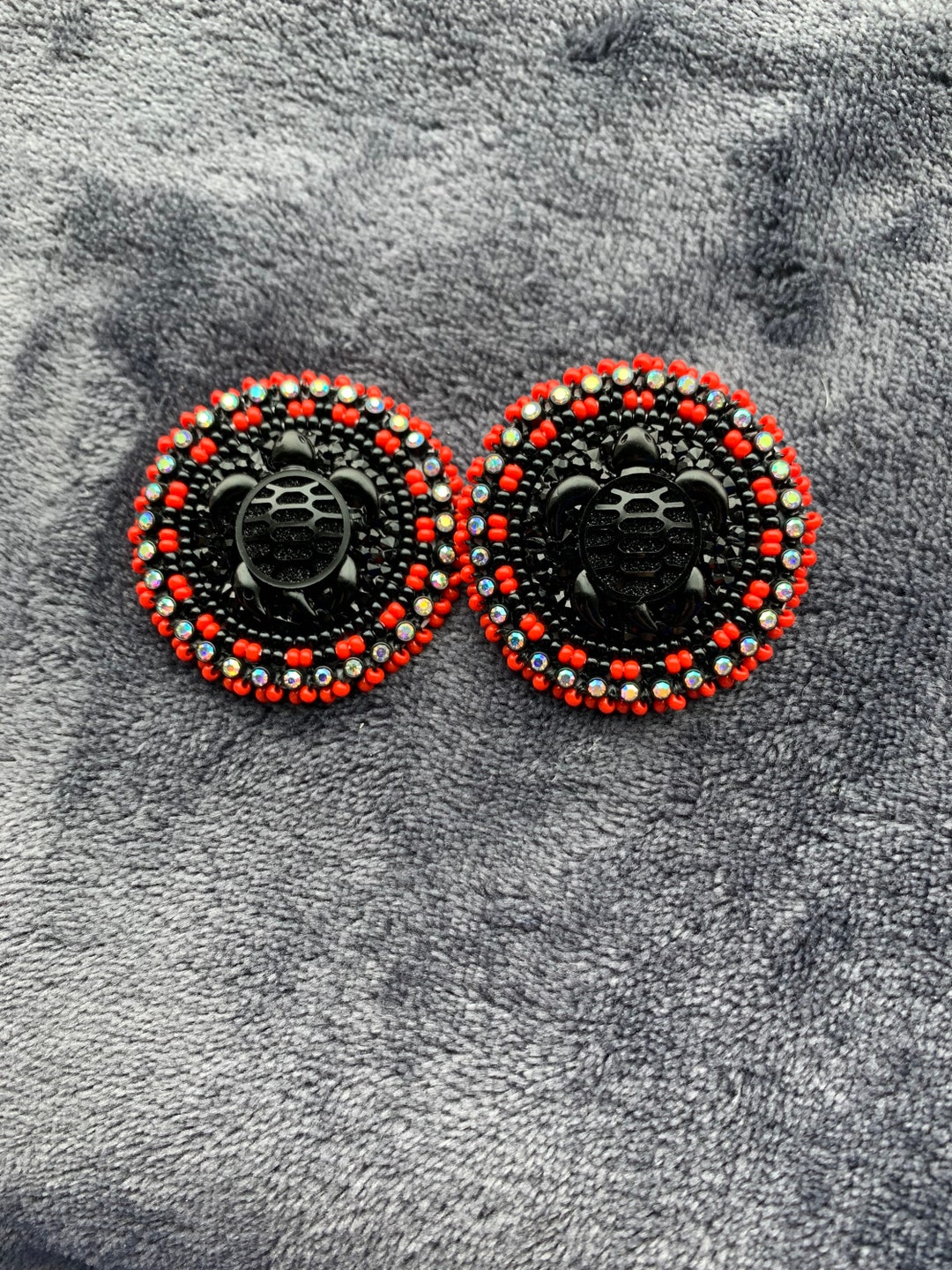Native American Beaded Turtle Earrings Etsy