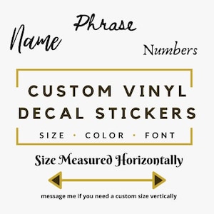 Custom Vinyl Decal Stickers | Personalized Vinyl Decal | Custom Name ...