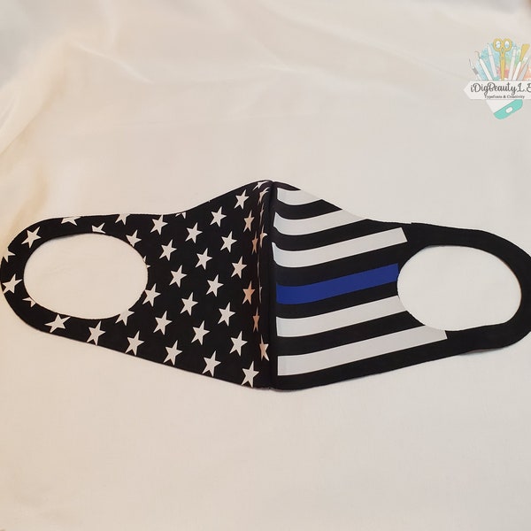 Thin Blue Line Mask Etsy