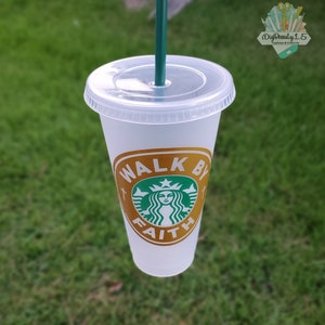 Faith over Fear Starbucks Cup | Venti Cold Cup | FAITH | CUSTOM CUP