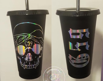 Skull G59 Matte Black Cold Cup | Suicide boys Cup | Skull | G 59 | Holographic