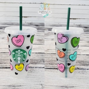 Conversation Hearts Starbucks Cup | Candy Hearts | Venti Cold Cup | CUSTOM