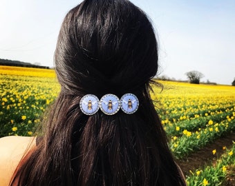 Bee kind hair barrette/ purple bee hair clip/ sustainability eco gift for women and girls/ zero waste lifestyle